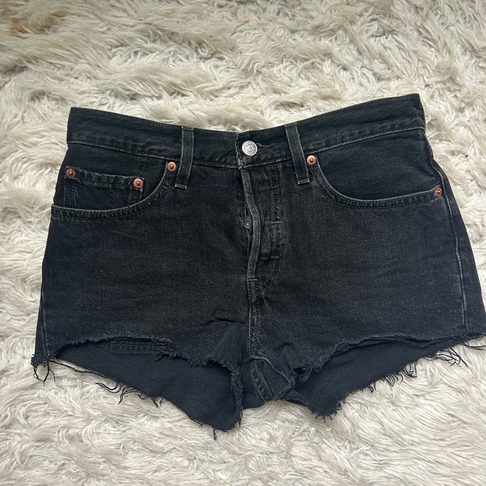 Levi’s 501 cut off Black Denim Women's Shorts